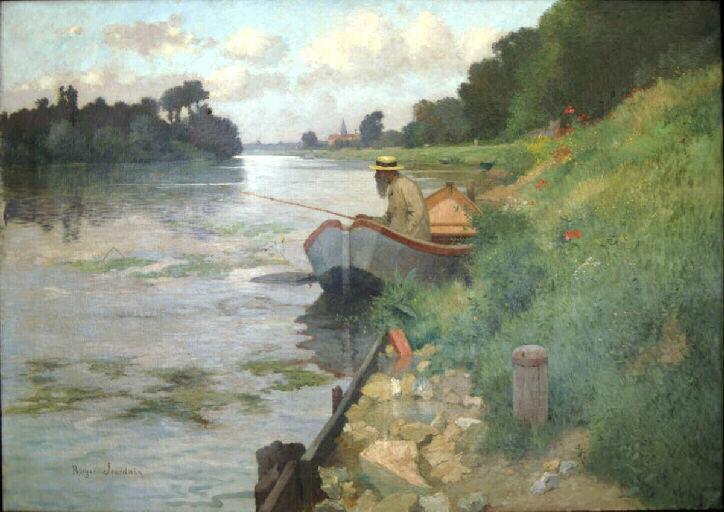 La Rivière (La Seine) (avec autoportrait de Roger Jourdain )