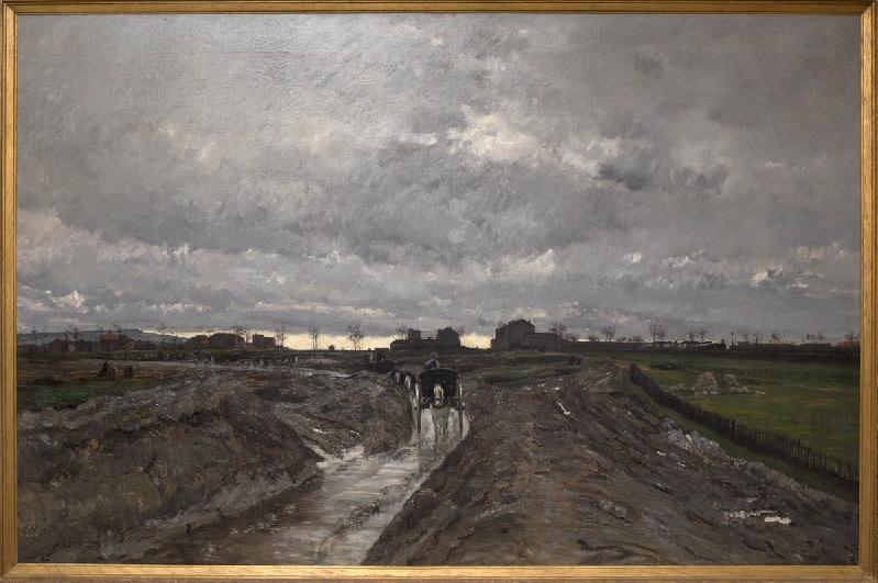 Chemin de décharge près de Gentilly ; Paysage par temps d'orage à Ivry-sur-Seine (ancien cartel)