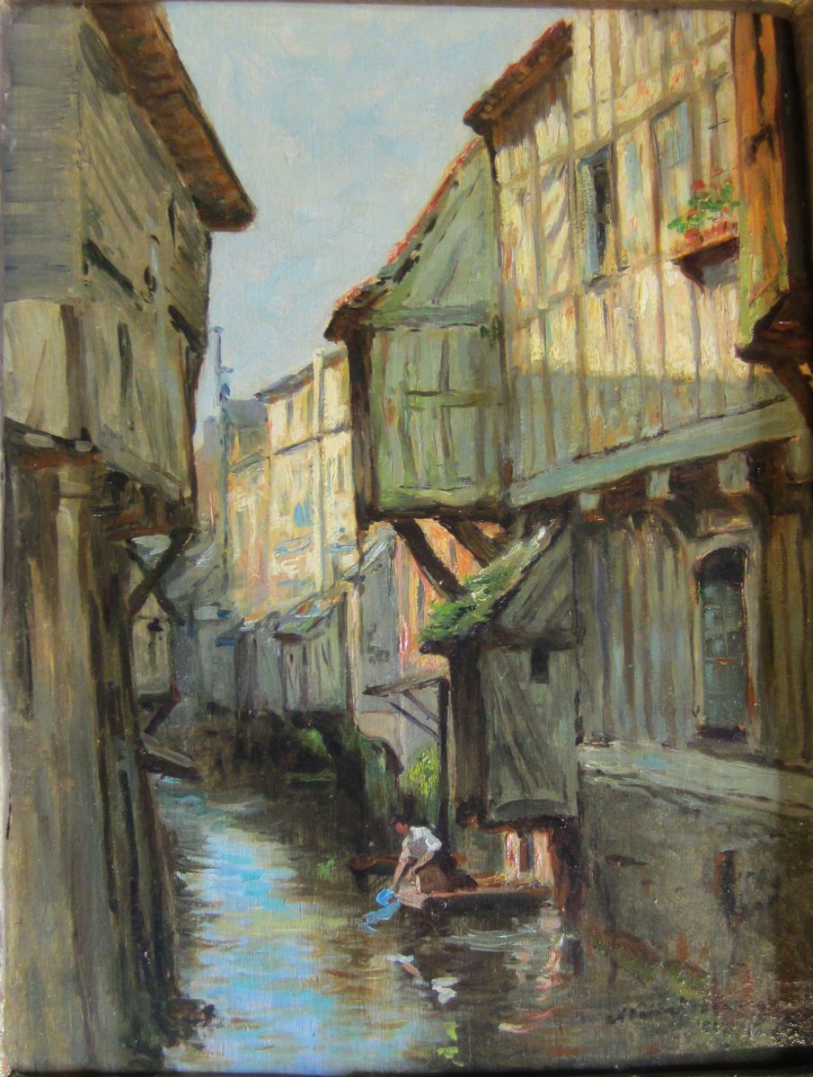 Canal à Pont-Audemer, rue aux Pâtissiers