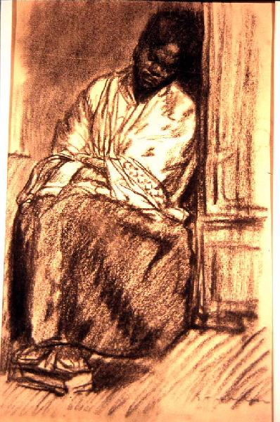 Masseïda assise de face