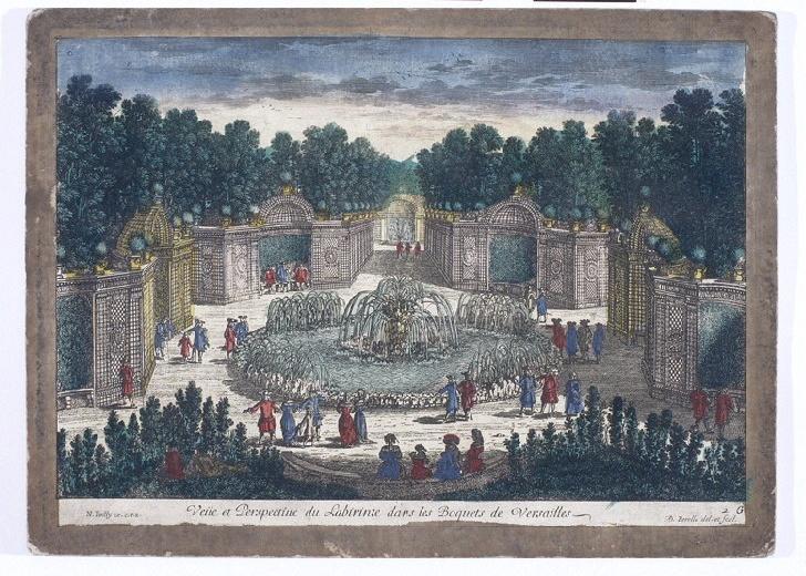 Veüe et perspective du Labirinte dans les Boquets de Versailles (Vue d'optique n°49 )