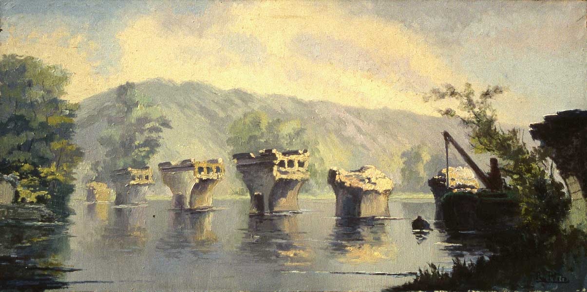 Pont de Vernon démoli pendant la guerre
