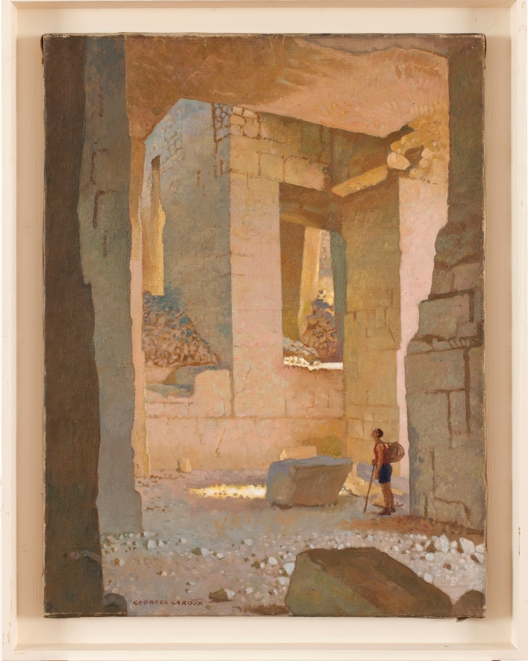 Promeneur dans une carrière (Les Baux de Provence)