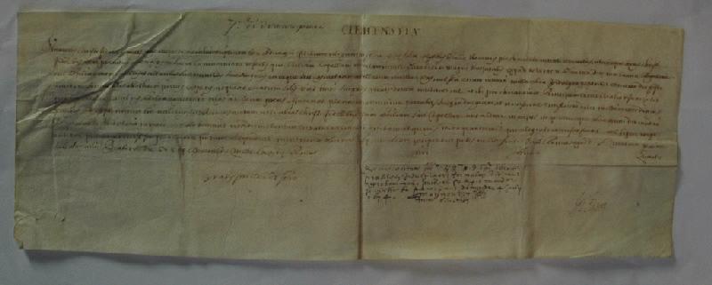 Bulle du Pape Clément X, accordée à l'Hôpital des pauvres valides de Vernon