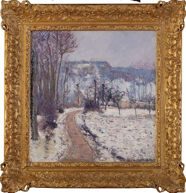 Paysage enneigé, Val de Seine normand