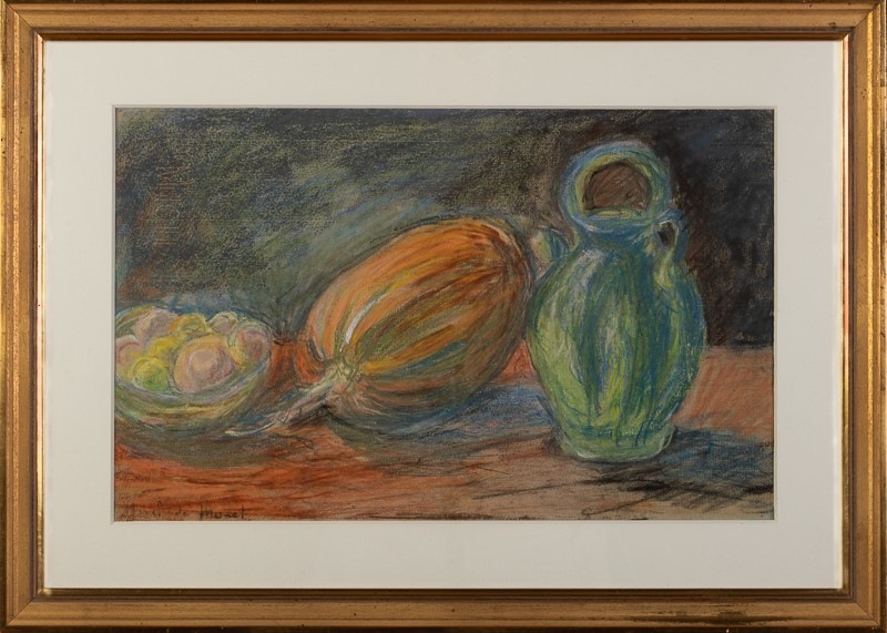 Nature morte au pichet bleu