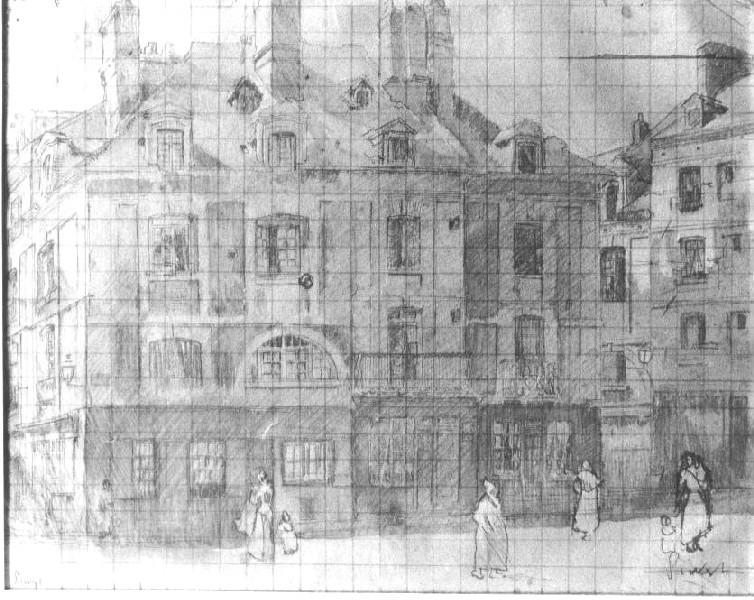 Place du moulin à vent (Titre du catalogue de l'oeuvre de Wendy Baron - 1973, et du catalogue raisonné de Wendy Baron, Sickert, paintings & drawings, 2006.) ; La rue Sainte-Catherine, rue Pecquet (Titre du catalogue de l'oeuvre de Wendy Baron - 1973, et du catalogue raisonné de Wendy Baron, Sickert, paintings & drawings, 2006.) ; Vieille maison à Dieppe (Titre repris dans le catalogue Lucien Pissarro et le post-impressionnisme anglais)