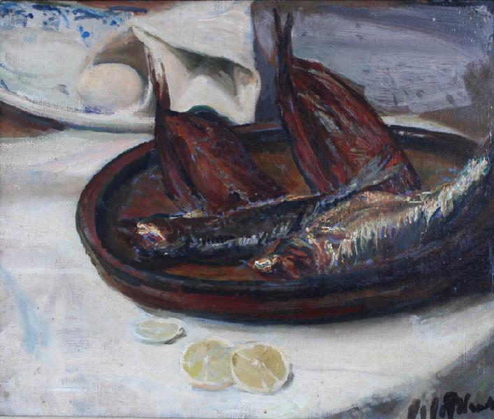Harengs bouffis ; Nature morte aux poissons