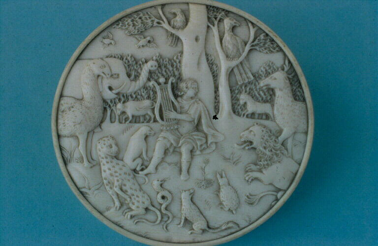 Orphée jouant de la lyre au milieu des animaux