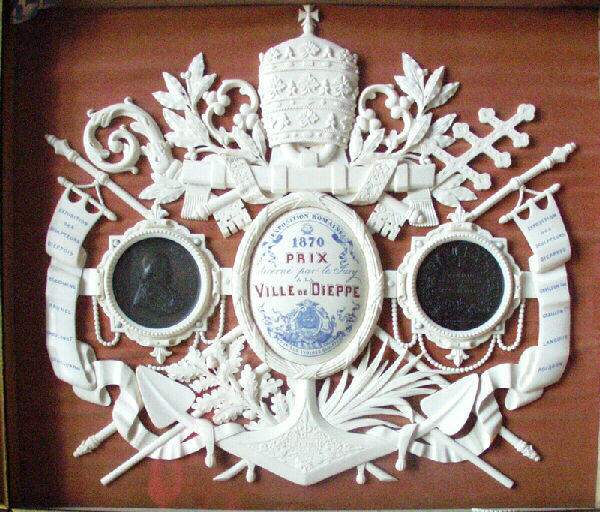 Prix de l'Exposition Romaine 1870, à la Ville de Dieppe Pour les ivoires sculptés (Dieppe pour les Ivoires Sculptés)