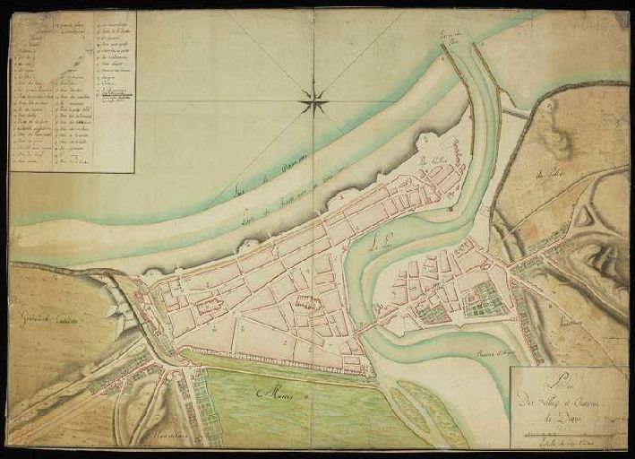 Plan de la Ville et Château de Dieppe