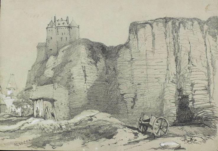 Le château de Dieppe (vu du bas de la falaise)