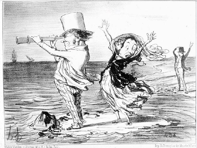 Parisiens surpris par la marée montante ; autre émotion maritime