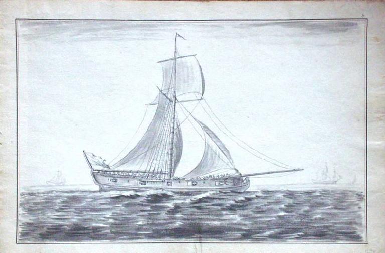 Le brigantin Le Cheval Marin ; Corsaire (8°)