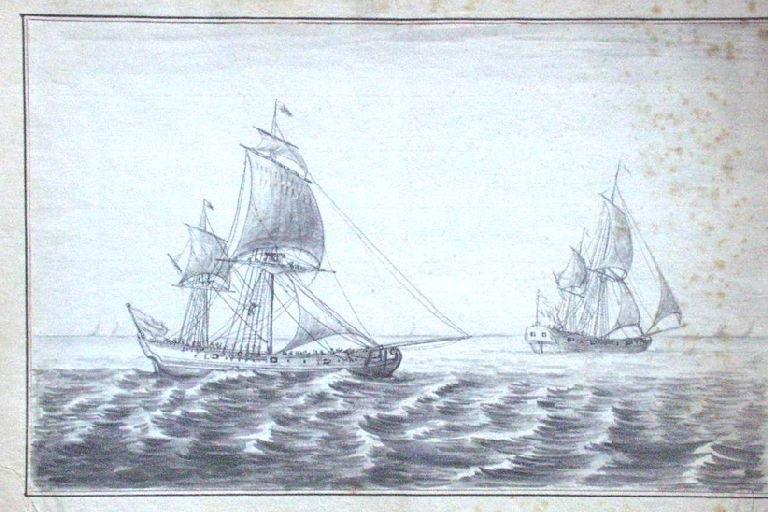 Les deux dogres la Méduse et la Gorgone ; Corsaire (2 a 3°)