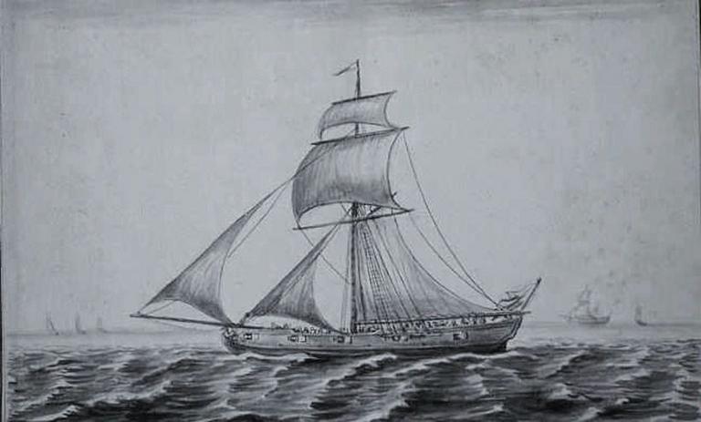 Le sloop La Mauve ; Corsaire (13°)