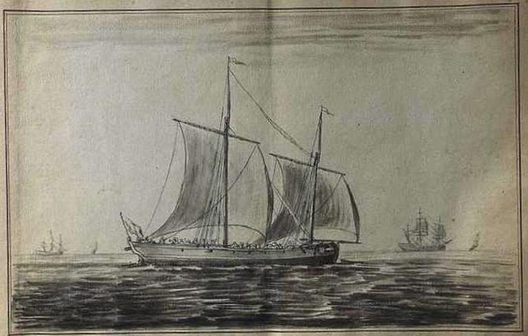 La double chaloupe La Conquérante ; Corsaire (6°)