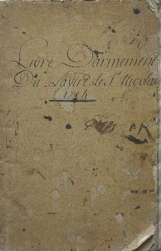 Livre d'armement du navire le St. Nicolas 1784