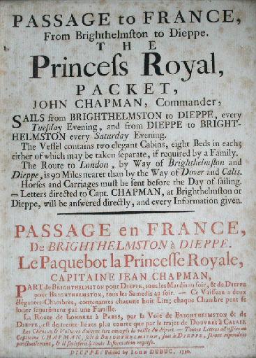 Passage to France (from Brightelmston to Dieppe)
