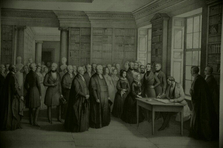 Le roi au collège d'Eton (titre inscrit)