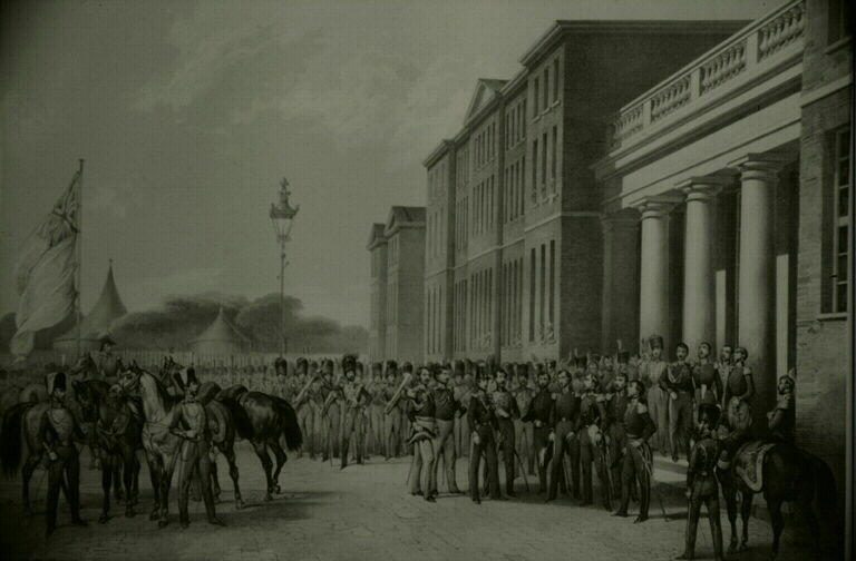 Le duc de Montpensier à l'arsenal de Woolwich (titre inscrit)