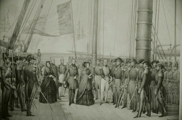 Adieux de la reine d'Angleterre à la marine française (titre inscrit)