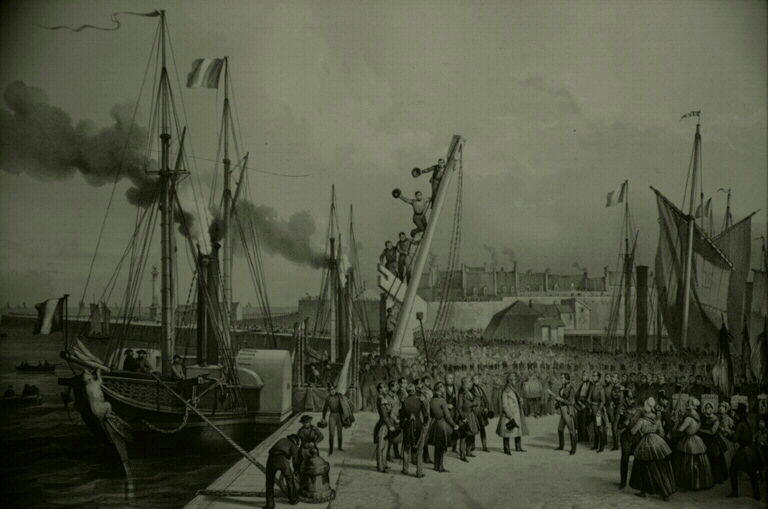 Débarquement du roi à Calais (titre inscrit)