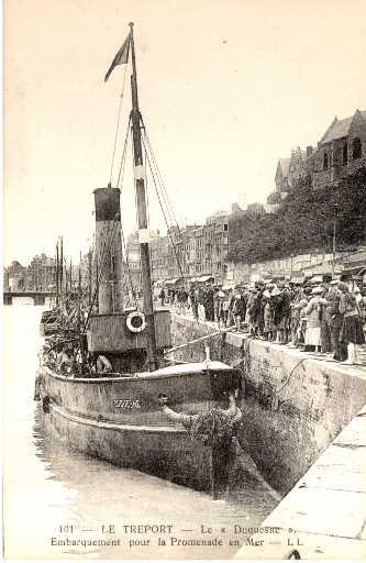 Le Tréport. Le Duquesne. Embarquement pour la promenade en mer