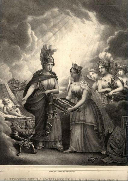 Allégorie sur la naissance du de S.A.R le comte de Paris