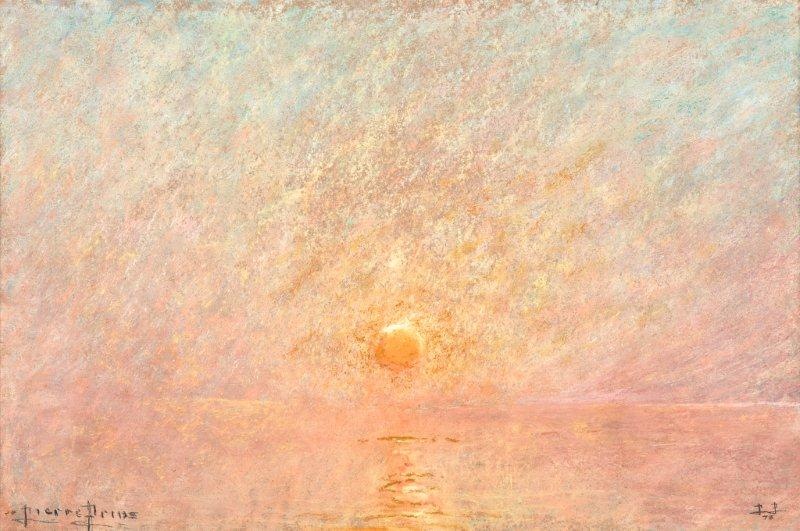 Soleil sur la mer à Fécamp