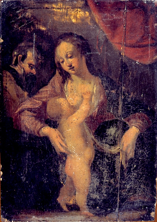La Sainte Famille ; Vierge à l'enfant allaitant