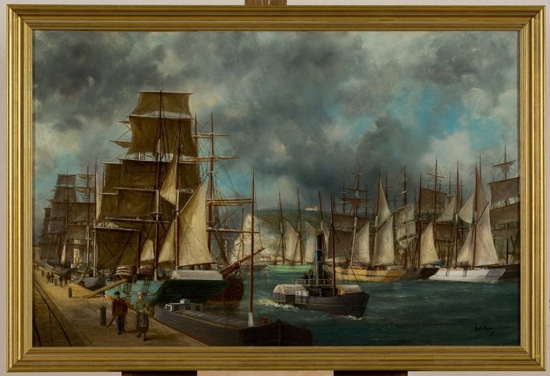 Vapeur à aubes dans le port de Fécamp