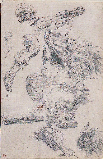 Etude d'après Rubens : la chasse aux lions