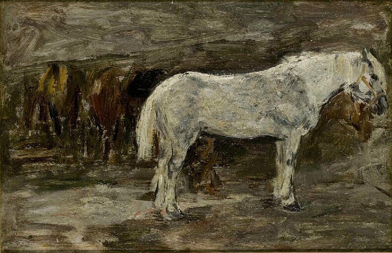 Plusieurs chevaux à l'écurie ; Plusieurs chevaux à l'écurie. Etude. 1er plan 1 blanc (ancien titre)