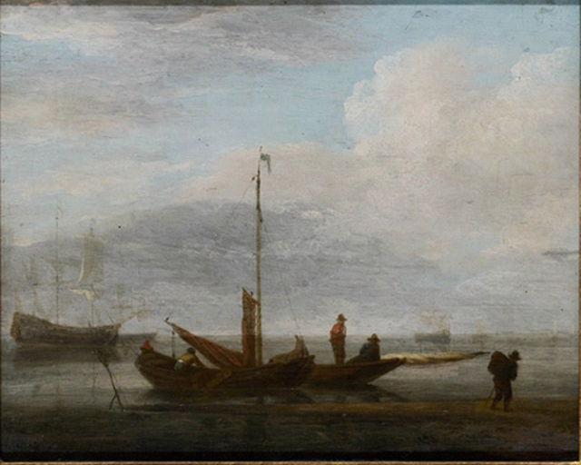 Barque au bord d'une plage