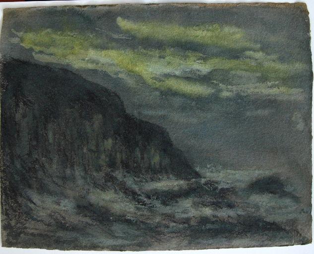 Falaise et mer agitée