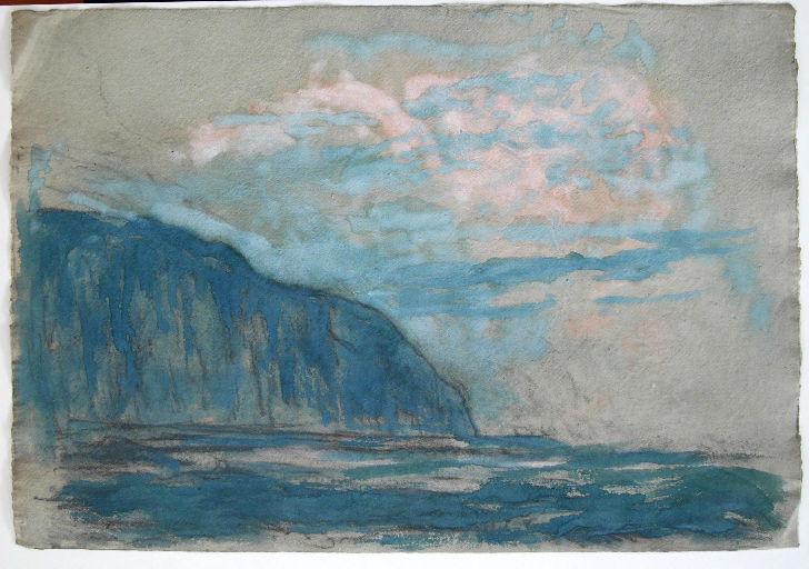 Falaise de Varengeville, nuage rose