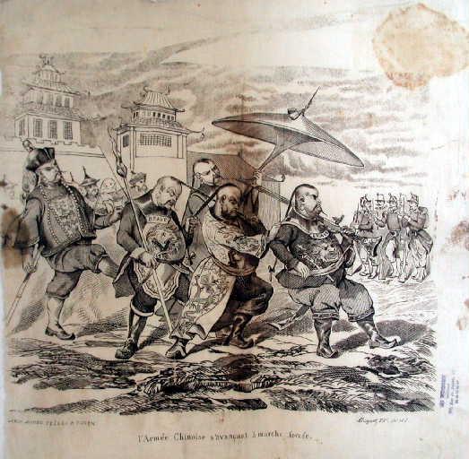 L'armée chinoise s'avançant à marche forcée