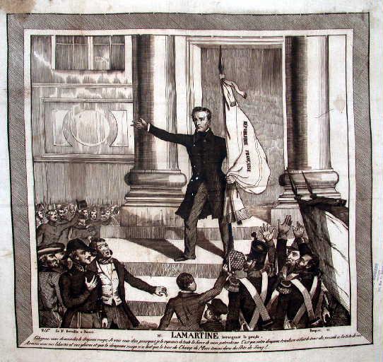 Lamartine, haranguant le peuple