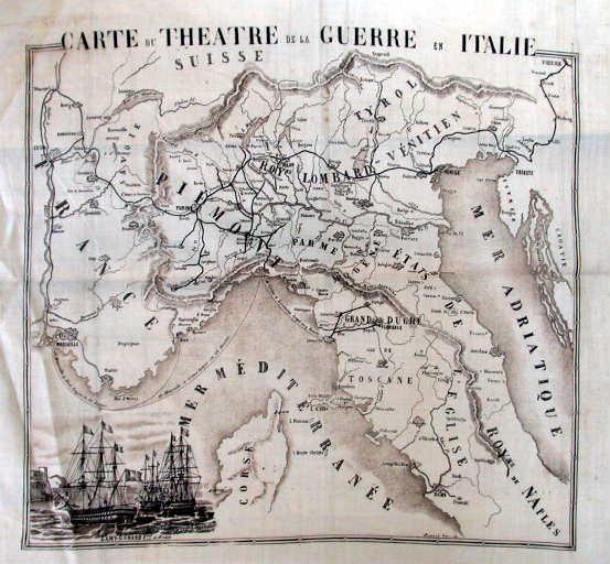Carte du théâtre de la guerre en Italie