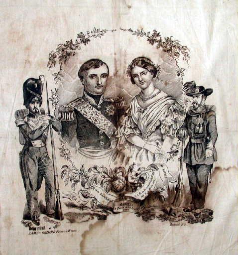 S. A. I. le Prince Napoléon avec S. A. R. la Princesse Clotilde, mariés le 30 janvier 1859