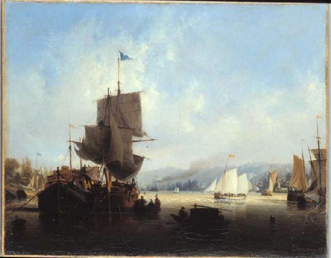 Marine aux voiles brunes