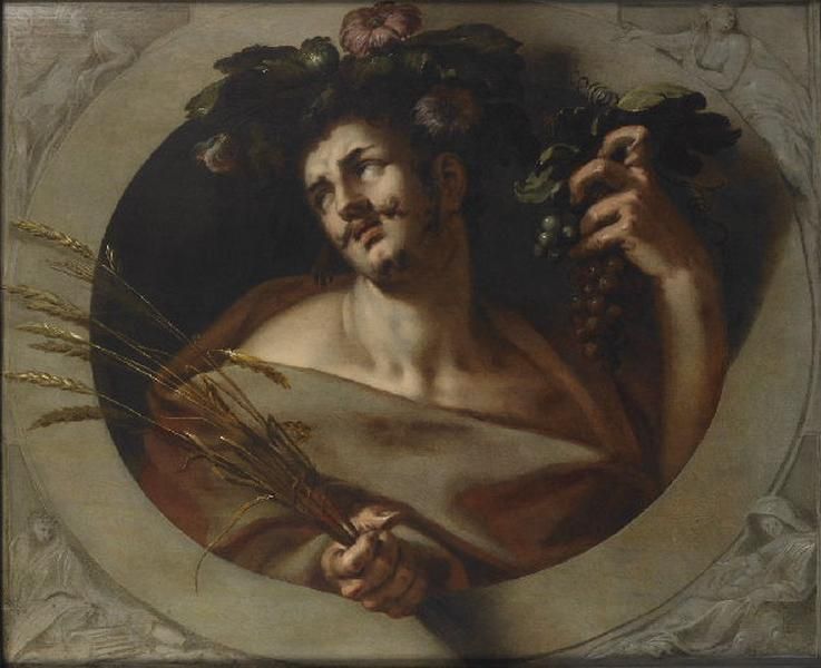 Allégorie du génie (?) ; Bacchus, allégorie de l'automne