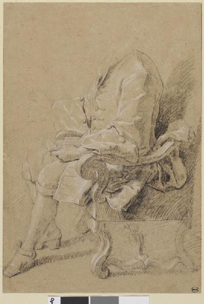 Etude pour un portrait d'homme assis, tourné vers la gauche