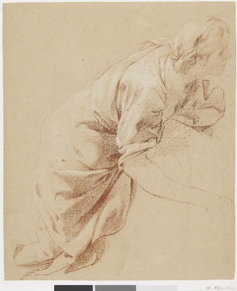 Etude de femme agenouillée