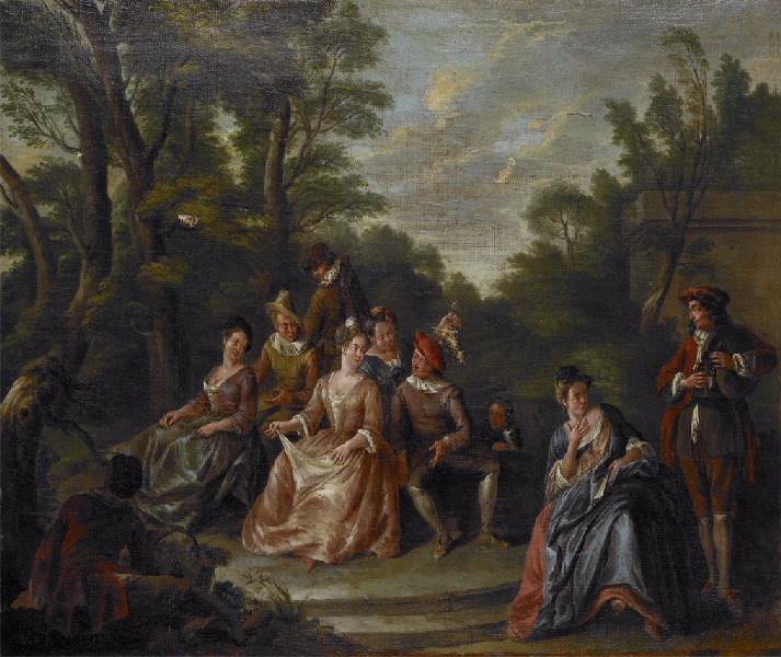 Fête champêtre ; dit aussi Fête galante dans l'esprit de Watteau