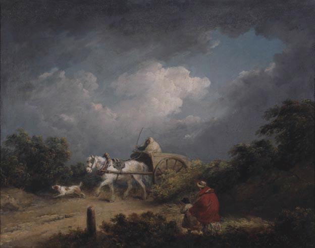 L'orage ; Paysage animé