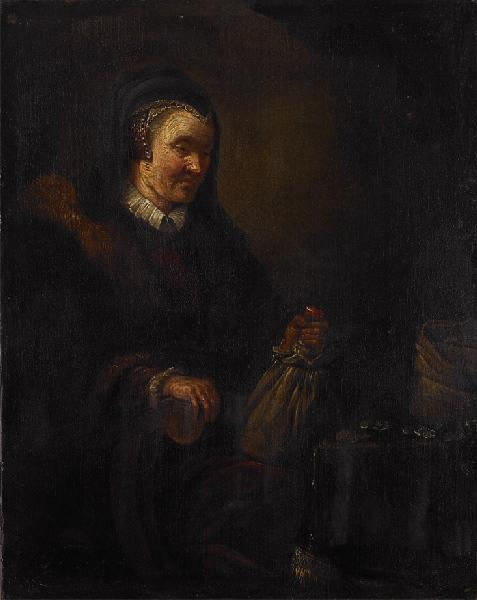La compteuse d'écu ; Portrait