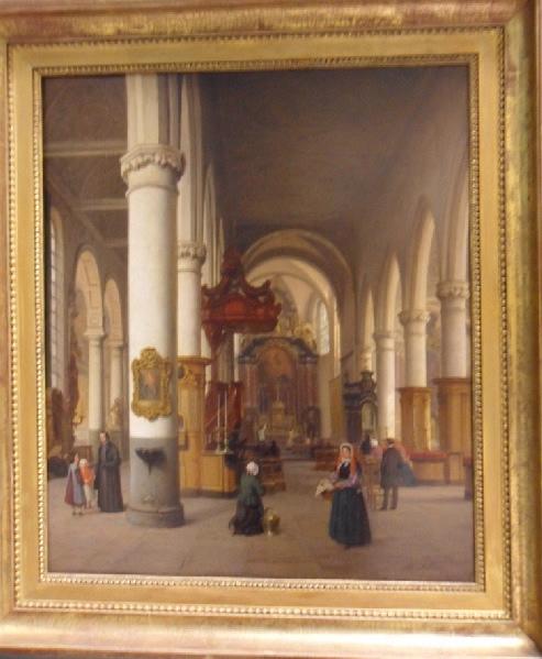 Vue de l'intérieur de Sainte-Catherine à Bruxelles