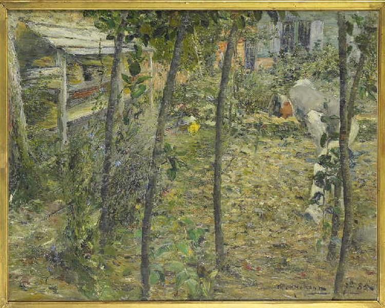 Dans le jardin ; Le jardinier à Criquetot sur Ouville Les choux (titre en 1884)